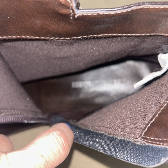 Naturalizer Brazil 7.5 Brown Bootie Faux Leather Zip Ankle Boot Shoes Western - Picture 5 of 14